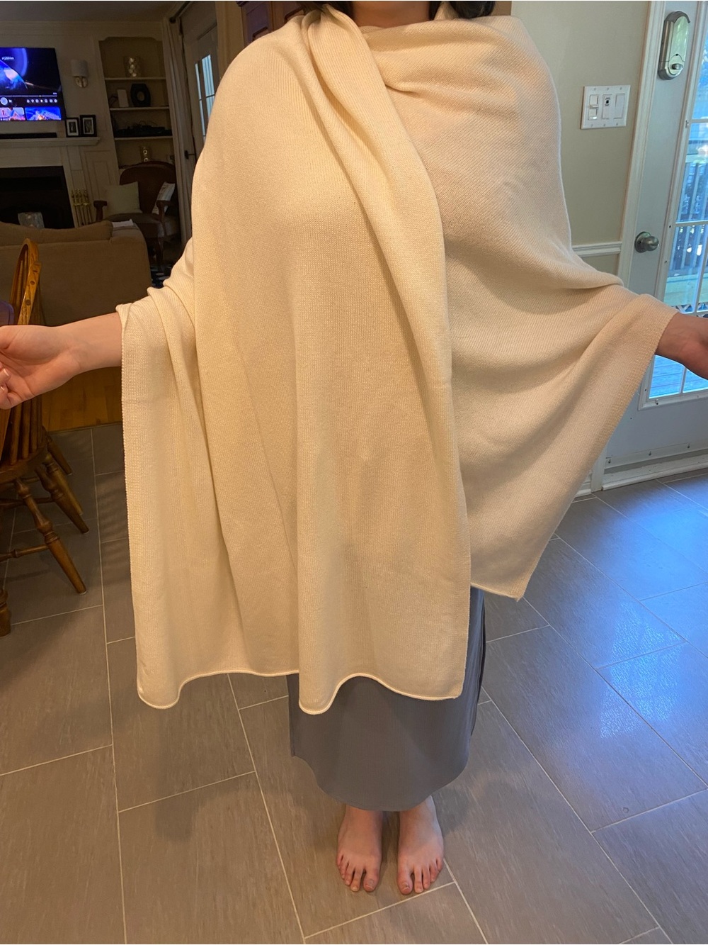 Michael Kors Cream Knit Wrap pashmina/shawl